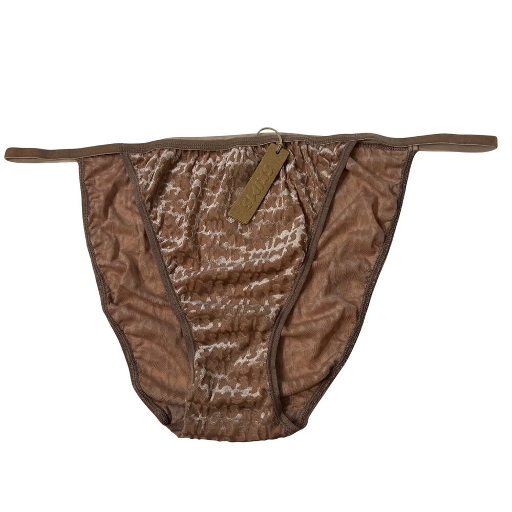 SKIMS Burnout Velvet String Bikini Brief‎ Sienna 2X